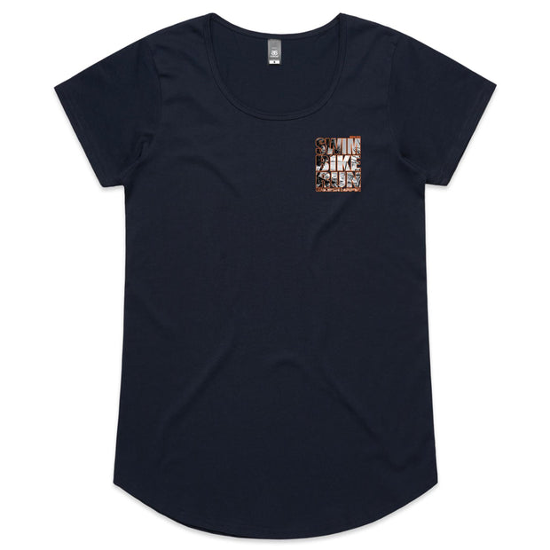 WOMENS NOOSA 24 SBR TEE - ORANGE